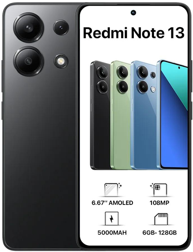 Xiaomi Redmi Note 13 Dual Sim – 128GB, 6GB Ram, 4G - Dubai Phone