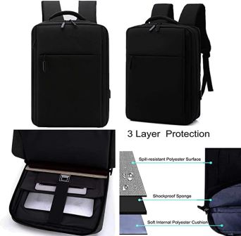 شنطة لابتوب  Laptop Backpack تصميم عصري ومتين يوفر الحماية اللازمة لجهازك اللابتوب ويوفر الراحة لك أثناء حملها بفضل تقنيات التهوية المبتكرة